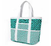 HJOSWVNS Borsa Mare Grande Lago Nero Blu Borsa Mare Donna Resistente Beach Tote Bag Spiaggia Con Zip Shopping Bag Donna Borse Mare Pieghevole Leggera Borsone Piscina Viaggio 33x32cm/1 Pezzi