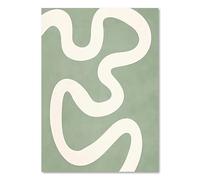 HJOSWVNS Quadri Moderni Soggiorno Astratto Verde Bianco Quadro Moderno Soggiorno Quadri Stampa su Tela Quadri Moderni Camera da Letto Quadro su Tela Stampe da Parete Moderne Senza Cornice 20x30cm