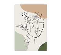 HJOSWVNS Quadri Moderni Soggiorno Ragazza Astratta Verde Quadro Moderno Soggiorno Quadri Stampa su Tela Quadri Moderni Camera da Letto Quadro su Tela Stampe da Parete Moderne Senza Cornice 30x40cm