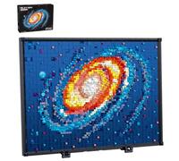 HJPLPXH Milky Way Galaxy Micro Mini Blocks Wall Art Set per adulti | Mini set di mattoncini creativi ideali regali per ragazzi e ragazze adulti (2438 pezzi)