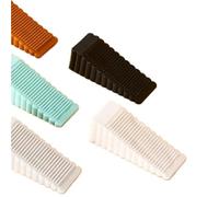 HJQFVASQ Blocco fermaporta in silicone di sicurezza Fermaporta a cuneo Home Office Fermo posteriore antiurto Fermi in gomma Nessun trapano(S-white)