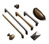 HJQFVASQ Colore nichel antico vintage e minimalista, maniglie for mobili marrone rame, armadi, cassetti, armadi, maniglie for porte(1-320 Ancient nickel)