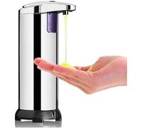 HJRUIUA Dosatori per Sapone Liquido Elettrico, dosasapone a Infrarossi Automatico, dispenser Base Impermeabile, con Acciaio Inossidabile, Interruttore Regolabile, per Bagno,cucine (Aggiornamento)