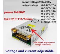 HJS-480-0-24 480W Alimentatore DC 0-24V 0-20A Regolabile per Striscia LED CNC Mo