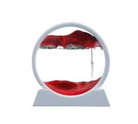 HJtRTDF Clessidra， Immagine di Sabbia Artistica Clessidra in Vetro 3D Cornice Bianca Sabbie mobili Pittura Decorazione del Soggiorno(Red)