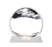 HJtRTDF Clessidra， Immagine di Sabbia Artistica Clessidra in Vetro 3D Cornice Bianca Sabbie mobili Pittura Decorazione del Soggiorno(Blackwhite)