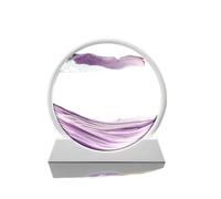 HJtRTDF Clessidra， Immagine di Sabbia Artistica Clessidra in Vetro 3D Cornice Bianca Sabbie mobili Pittura Decorazione del Soggiorno(Pink)