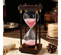 HJtRTDF Clessidra， Timer 30/60 Minuti, Clessidra, Classica Versatile, Accessori for Ufficio e casa(Roze,30 Minutes (19 * 8.5cm))