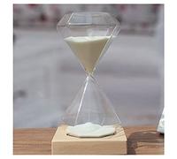 HJtRTDF Clessidra， Timer Creativo Romantico colorato alla Moda a Forma di Diamante in Vetro for la casa, scrivania, Decorazione, Regalo Compleanno for Natale(Pink)