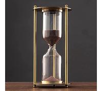 HJtRTDF Clessidra， Vetro borosilicato ad Alta Resistenza, Rubinetto for Sabbia da 30/60 Minuti, Decorazioni for Il Soggiorno, Lusso e semplicità(Purple,60 Minutes (8 * 21cm))