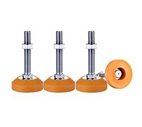 HJtRTDF piedini per mobili, Piedini livellanti regolabili da 4 pezzi con diametro 74 mm for mobili, banchi lavoro, macchine(D74xM12x100)