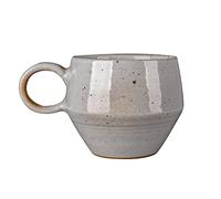 HJtRTDF tazze, Tazza in gres bianco, piccola tazza concentrata fatta a mano, da latte for ufficio e famiglia, realizzata a