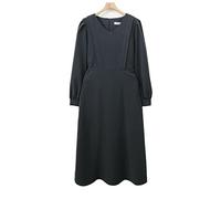 HJUGHPN Abiti da donna Elegante scollo a V manica lunga tinta unita abito da donna gilet da donna abito da donna abito primaverile