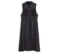 HJUGHPN Abiti da donna senza maniche patchwork camicia abiti per le donne coulisse allentato casual lungo abito estivo abbigliamento elegante