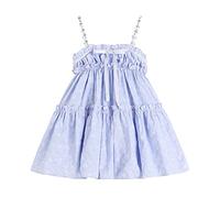 HJUGHPN Abito da donna con perline e spalline sottili, vestito estivo dal temperamento dolce, sexy, mini abito corto drappeggiato femminile (M)