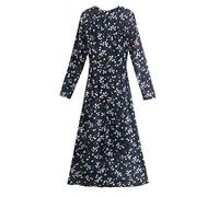 HJUGHPN Abito da donna con stampa floreale, sexy, lungo, casual, per primavera e autunno (S)