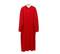 HJUGHPN Abito da donna in cotone, a maniche lunghe, maxi abito autunnale primaverile, taglie forti, abbigliamento casual, ampio, vintage, oversize (6XL)