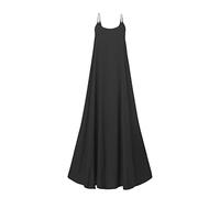HJUGHPN Abito estivo da donna, abito da donna, grande, svasato, per vacanze, spiaggia, prendisole sexy, senza maniche, tinta unita, per feste (4XL)