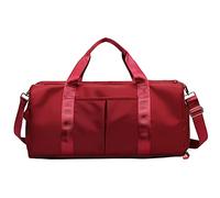 HJUGHPN Borsa da palestra da donna Borsa da palestra Uomo Donna Allenamento Fitness Nuoto Borsa da viaggio Borsa da yoga Borsa a tracolla Scarpe Stoccaggio Impermeabile Separazione bagnata(Rouge)