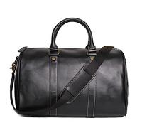 HJUGHPN Borsa da palestra da donna Borse da viaggio vintage da uomo in pelle di vacchetta da lavoro Borse da viaggio di grande capacità Borse a tracolla semplici(Schwarz)