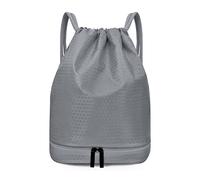 HJUGHPN Borsa da palestra da donna Zaino da nuoto con coulisse Borsa da bagno bagnata Borse sportive Borsa da viaggio a tracolla Piscina da spiaggia Costume da bagno Zaino impermeabile Nuoto(Grey)