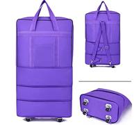 HJUGHPN Borsa da viaggio Checked Bag Oxford Large Capacity Travel Universal Wheel Foldable Luggage Moving Storage Bag Rolling Packing Cubes(Purple)