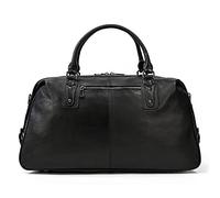 HJUGHPN Borsa da viaggio Leather Travel Bag For Man Black Cow Leather Women Duffle Bag Big Travel Duffle Bag Carry Hand Luggage Bags