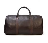HJUGHPN Borsa da viaggio Men Genuine Leather Travel Bag Duffel Large Capacity Travel Handbag Black Man Weekend Bag Carry On Luggage fitness bag