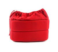 HJUGHPN Borsa per fotocamera, borsa per fotocamera, cuscino divisorio, protezione antiurto in velluto, custodia per obiettivo della fotocamera, borsa morbida per fotocamera (rosso)
