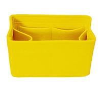 HJUGHPN Borsa per il trucco Felt Insert Bag Makeup Handbag Organizer Travel Inner Purse Portable Cosmetic Bags Storage Tote(Yellow)