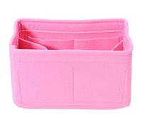 HJUGHPN Borsa per il trucco Felt Insert Bag Makeup Handbag Organizer Travel Inner Purse Portable Cosmetic Bags Storage Tote(Pink)