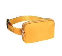 HJUGHPN Borsa sul petto da donna Double Zipper Waist Bag Rain Proof, Mobile Phone Shoulder Bag(Yellow)
