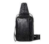 HJUGHPN Borsa sul petto da uomo Canvas Waist Bag Casual Men's Chest Bag Men's Belt Bag Travel Hip Bag Sports Bag Shoulder Bag(A)