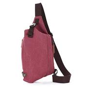 HJUGHPN Borsa sul petto da uomo Waist Bag Men's Leisure Large Capacity Sports Mobile Phone Bag Outdoor Chest Bag Belt Bag Nylon Shoulder Bag(D)
