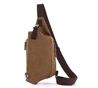 HJUGHPN Borsa sul petto da uomo Waist Bag Men's Leisure Large Capacity Sports Mobile Phone Bag Outdoor Chest Bag Belt Bag Nylon Shoulder Bag(A)