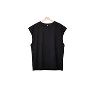 HJUGHPN Camicie da uomo per palestra, bodybuilding, camicia slim senza maniche, maniche a O, in cotone, maglietta da uomo estiva per allenamento fitness (nero, XXL)