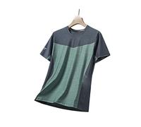 HJUGHPN Camicie da uomo T-shirt sportiva da uomo a maniche corte estiva casual patch t-shirt top abbigliamento (L)