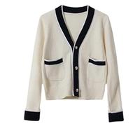 HJUGHPN Cardigan da donna lavorato a maglia cardigan maglione da donna a maniche lunghe con scollo a V da ufficio slim top cardigan