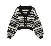 HJUGHPN Cardigan da donna maglione cardigan da donna autunno inverno casual vintage con scollo a V bottone manica lunga sciolto donna maglioni lavorati a maglia top