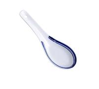 HJUGHPN Cucchiaio da minestra in ceramica blu e bianco cucchiaio da minestra in porcellana ceramica cucchiaio da cucina (L)