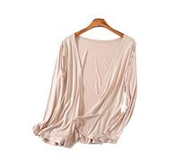 HJUGHPN Giacca da donna cardigan da donna estate autunno sottile lavorato a maglia a maniche lunghe cardigan femminile casual maglione giacca cappotto giacca (rosa, L)