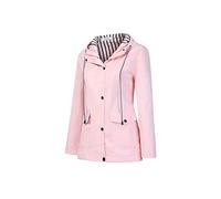 HJUGHPN Giacca da donna, giacca impermeabile da donna, per attività all'aperto, taglie forti, casual, con cerniera, a maniche lunghe, con cappuccio (XL)