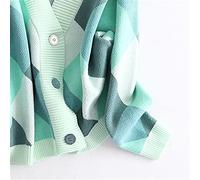 HJUGHPN Maglione da donna lavorato a maglia maglione da donna doppio petto allentato scollo a V temperamento cappotto