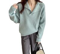 HJUGHPN Maglione da donna per autunno e inverno, sciolto, sottile e ispessito