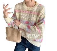 HJUGHPN Maglione Donna Autunno E Inverno Maglione Delle Donne Lavorato A Maglia Fiore Cava