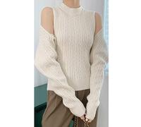 HJUGHPN Maglione Donna Gilet Maglione Donna Set Manica Lunga Vintage Elegante Signore Sexy Pullover Addensare Caldo Vintage Moda Soft Top