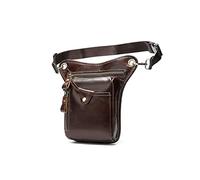 HJUGHPN Marsupio Borsa da cintura alla moda e semplice da uomo/sacchetto for gambe Borsa in pelle Gamba in pelle Borsa for cintura Borsa for la cinghia di sport all'aperto(Coffee)