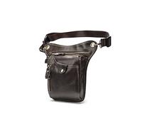 HJUGHPN Marsupio Borsa da cintura alla moda e semplice da uomo/sacchetto for gambe Borsa in pelle Gamba in pelle Borsa for cintura Borsa for la cinghia di sport all'aperto(Grey)