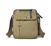 HJUGHPN Marsupio Borsa da viaggio multifunzionale per il tempo libero, borsa a tracolla in tela, borsa a tracolla in tinta unita(Brown)