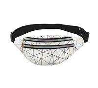 HJUGHPN Marsupio Borse a vita Donne Fanny Pack Femminile Borsa da cintura femminile Geometrica Pacchetti Geometrici Laser Chest Telefono Pouch Bum Bag Bum Spalla Sport Borsa Pocket(2)